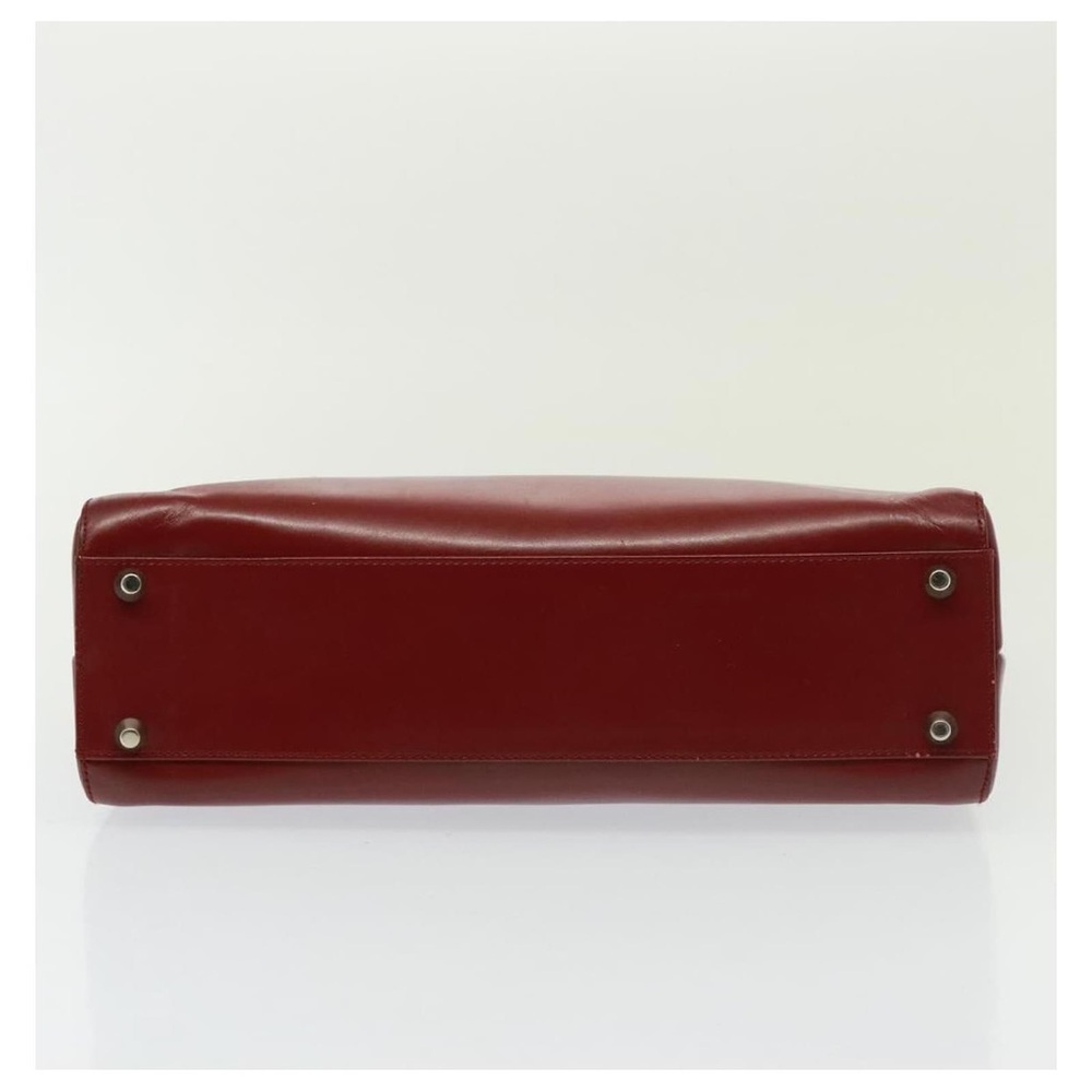 Prada Red Leather Satchel Bag | Vintage | Structured Top Handle Classic - Picture 14 of 16